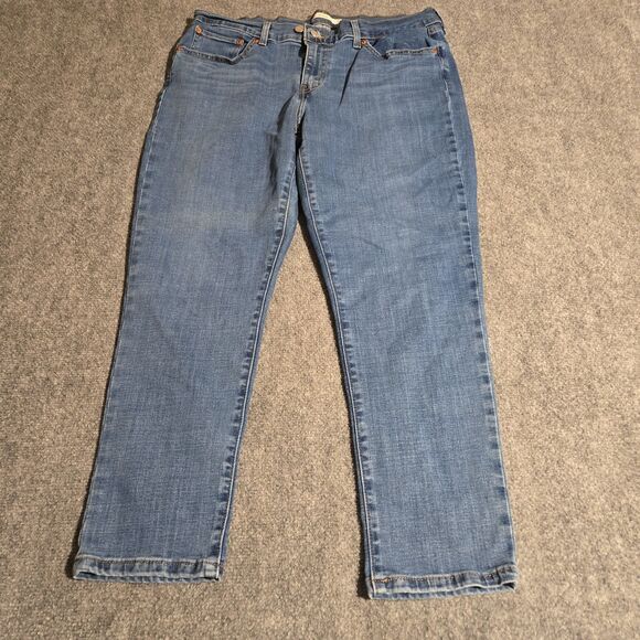 Levi's Denim - Levi's Jeans Women's Boyfriend Ankle Size 32x27 Blue Denim Stretch Mid-rise